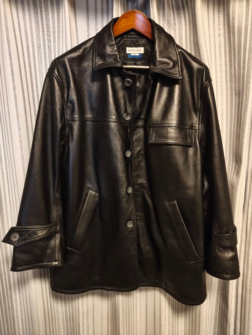 【訳アリ】メゾンスペシャル レザーカーコート 25AW サイズ1