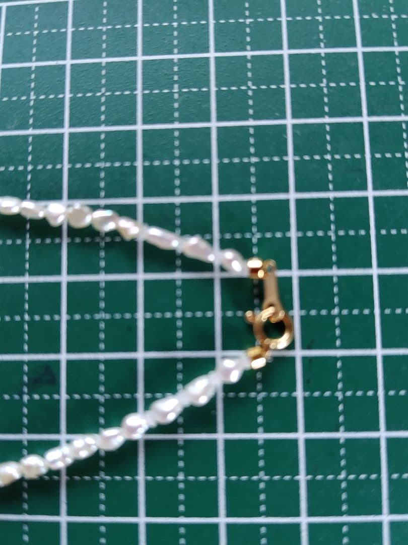 K18 ２種類の、アコヤ真珠ケシパールの、ネックレス