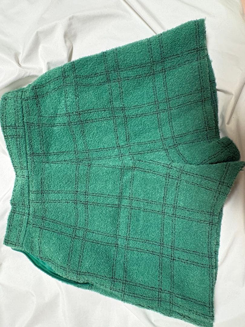 sheller緑色チェック柄キュロット