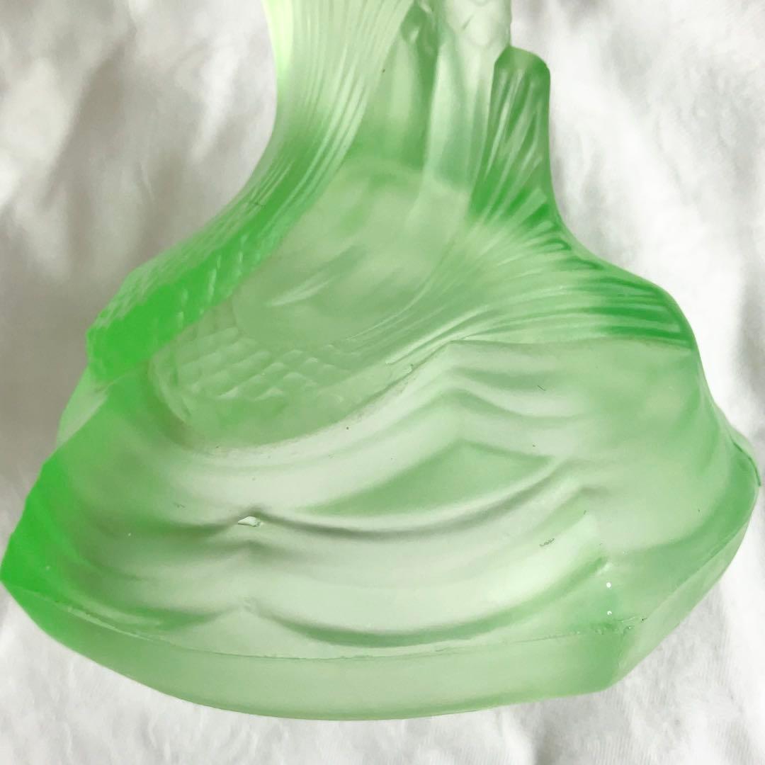 WALTHER GLAS マーメイド　ウランガラス　キャンドルホルダー　グリーン