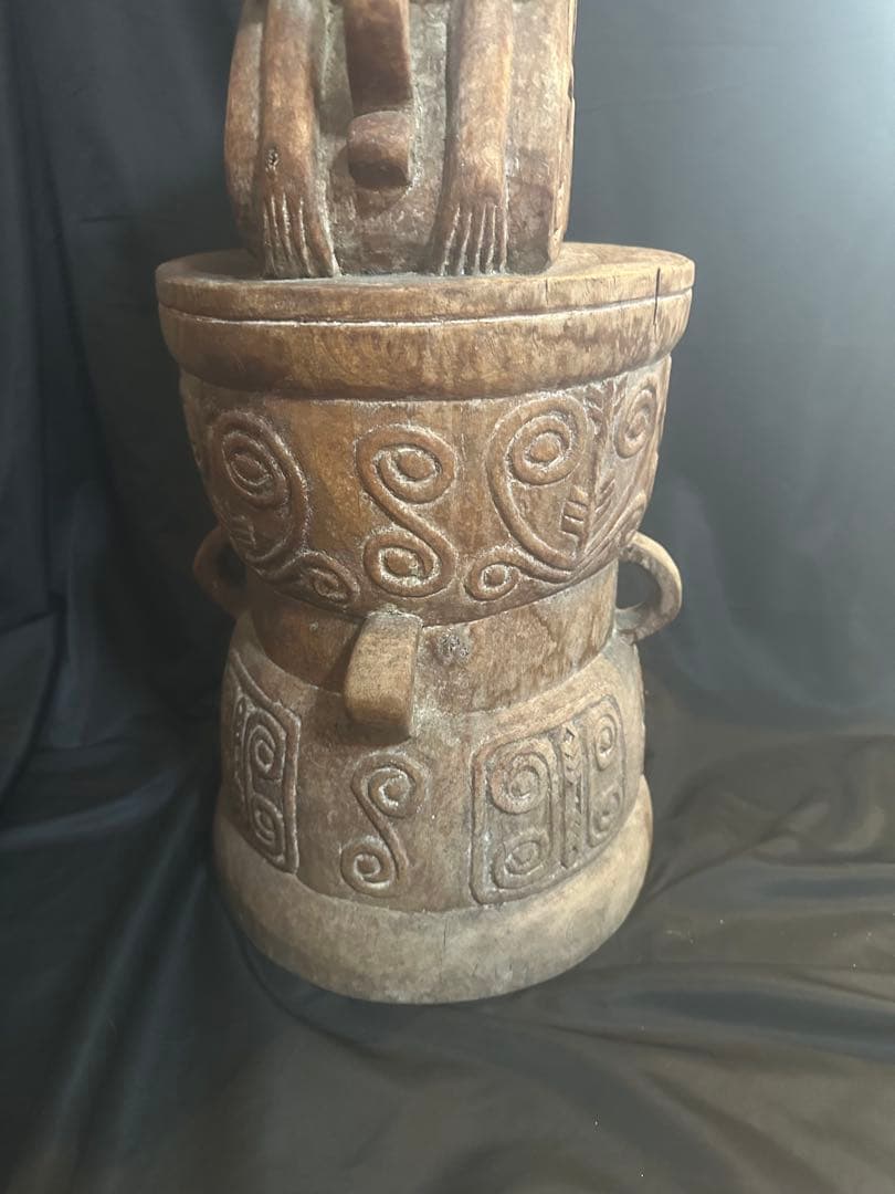 アフリカ 木彫り置物 77cm プリミティブ/ アンティーク