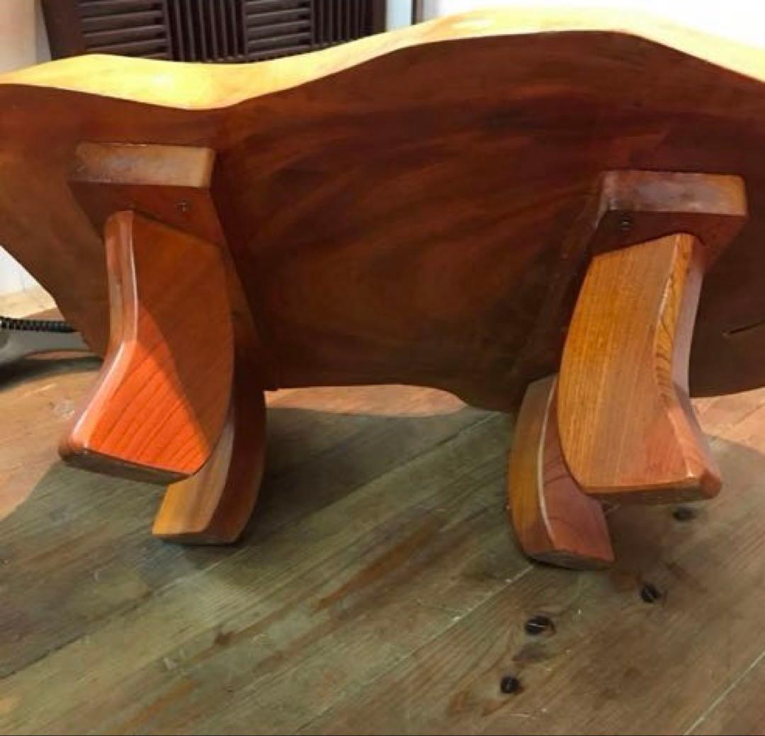 美品　木製　一枚板　座卓　ローテーブル　大きすぎず使いやすい程良いサイズ　重厚感