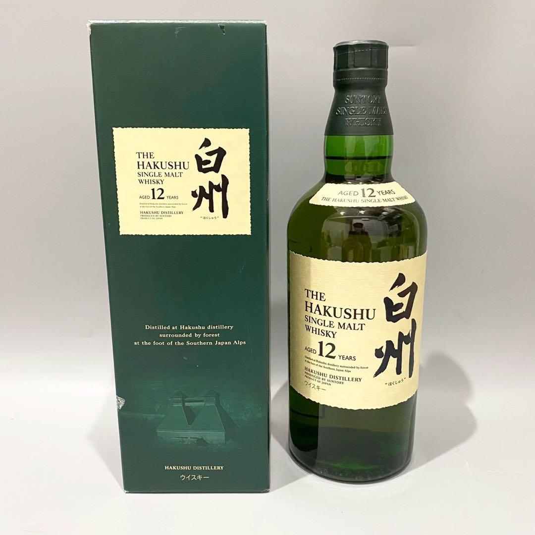 未開封 白州12年 サントリーシングルモルトウイスキー　　　 700ml 箱付