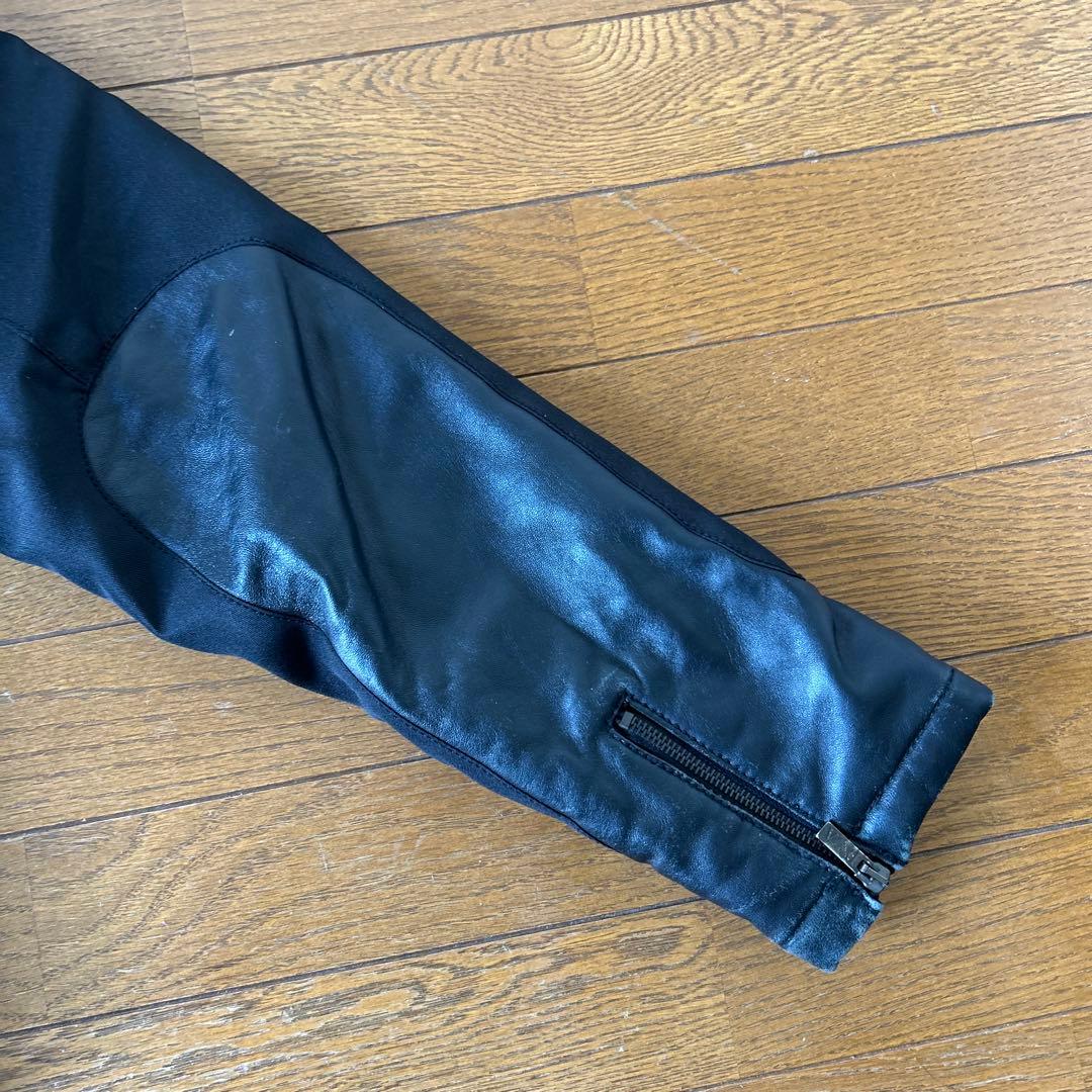 【yuyu】EMPORIO ARMANI ブラックレザージャケット S