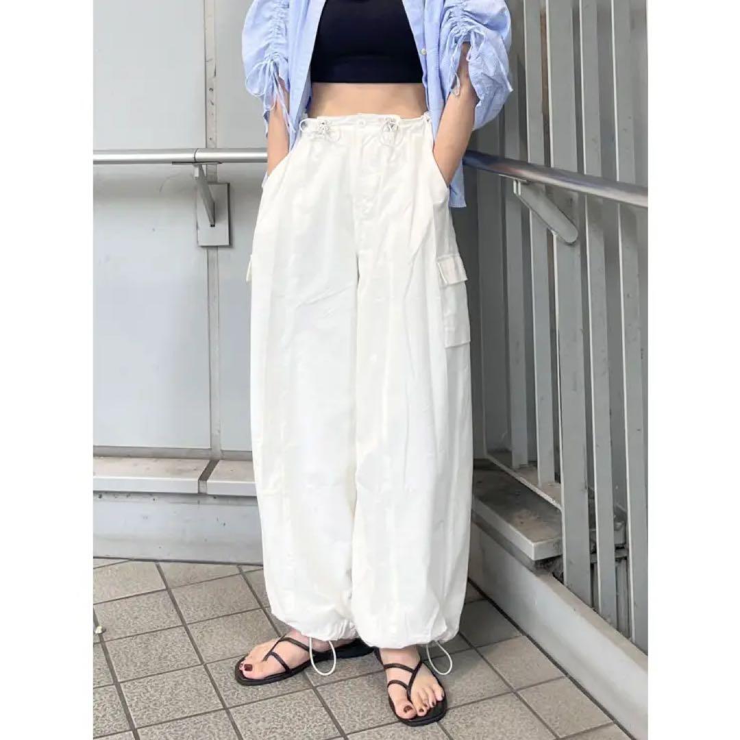 Ungrid ナイロン混ミリタリールーズパンツ　アングリッド