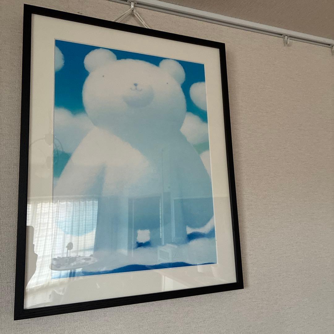 渡辺宏 大きな白クマ 白いクマの現代アート作品　ポスター