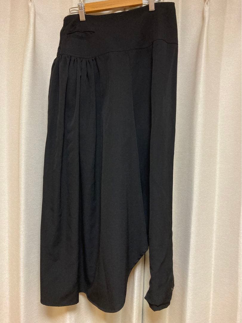 19SSビーヨウジヤマモト Byohji yamamotoシワギャバアシメパンツ