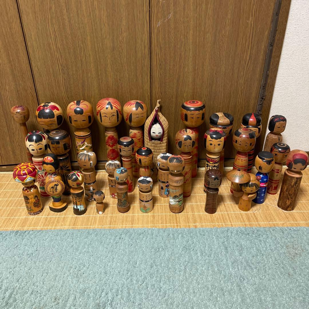 木製こけし人形 約32体 コレクション