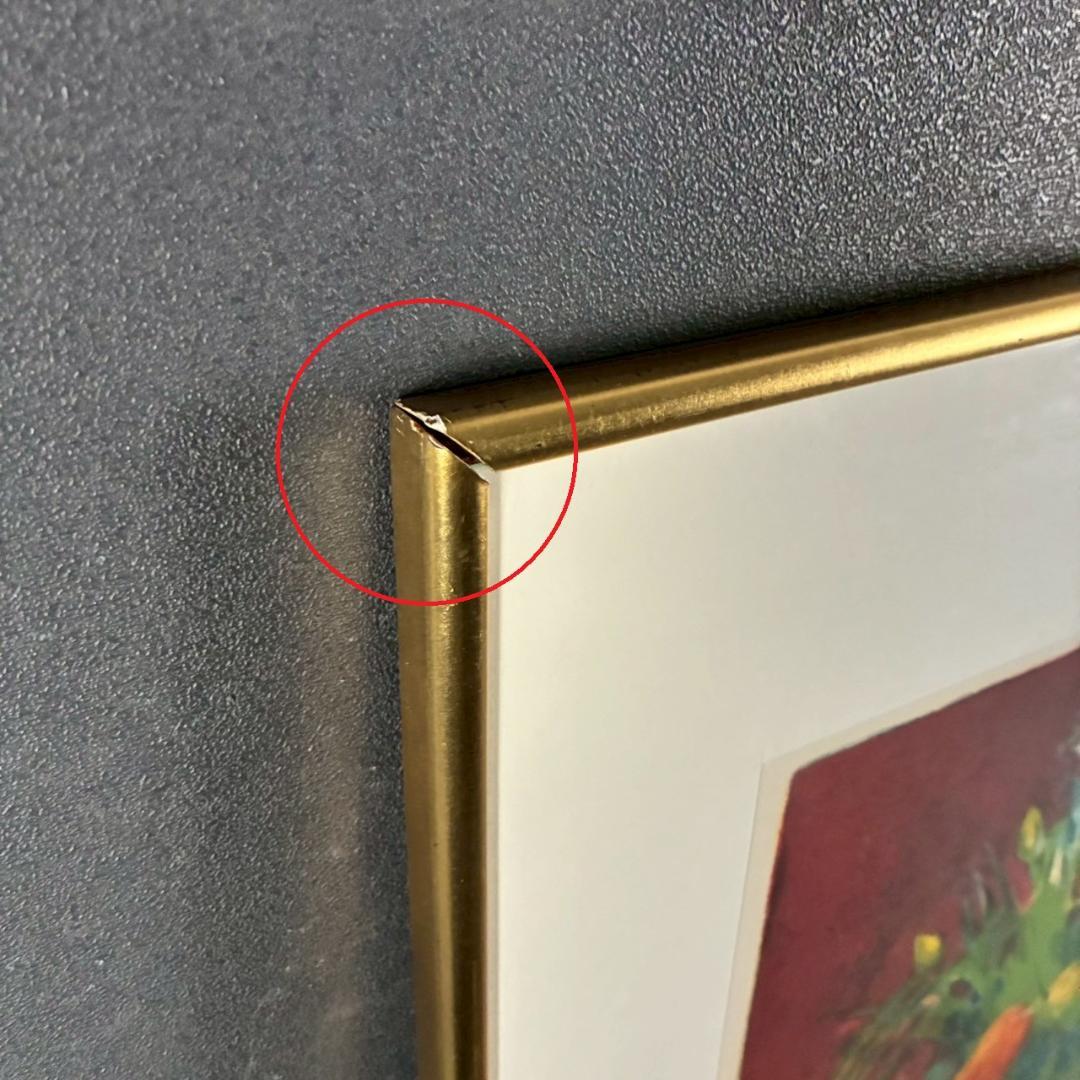 コロン V.Collomb「紅茶わかしとひなげし」リトグラフ 直筆サイン入り