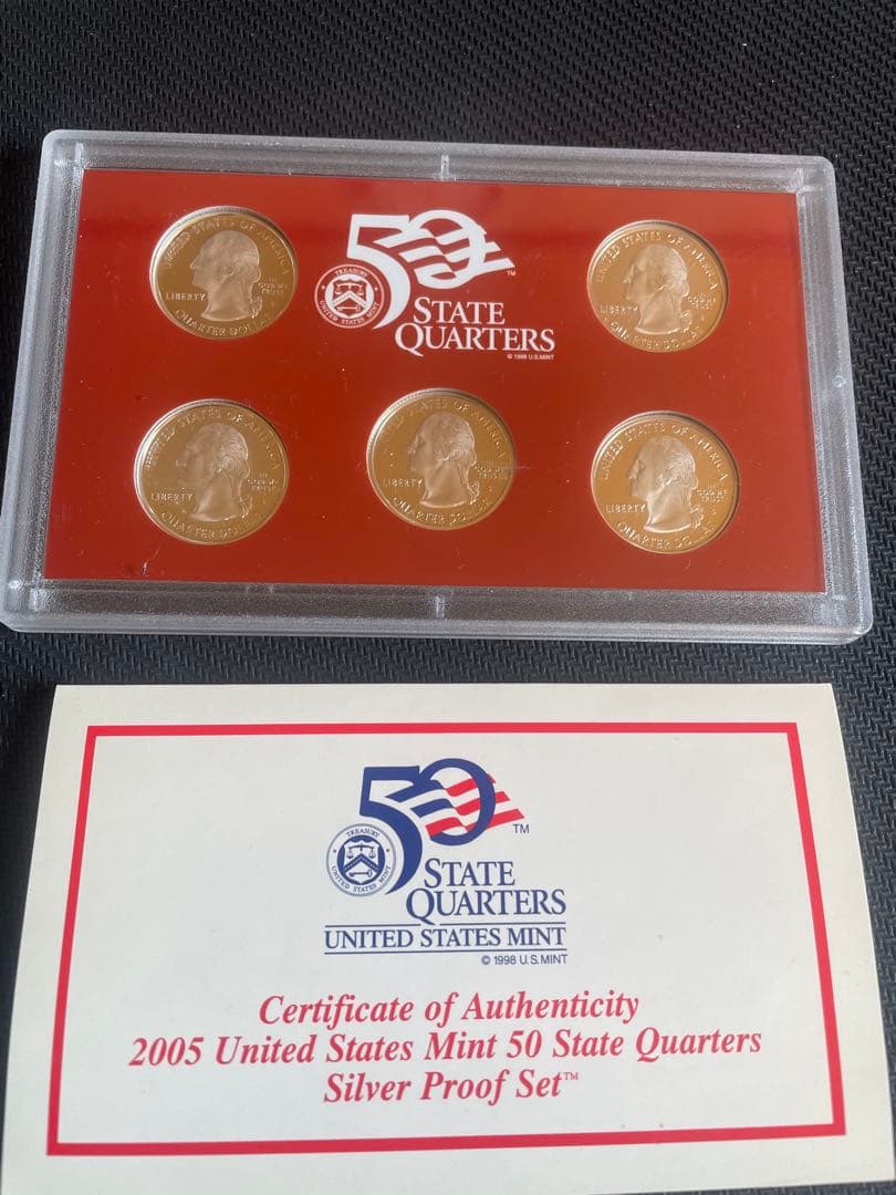2005年 アメリカ造幣局 50州クォーター銀貨プルーフセット