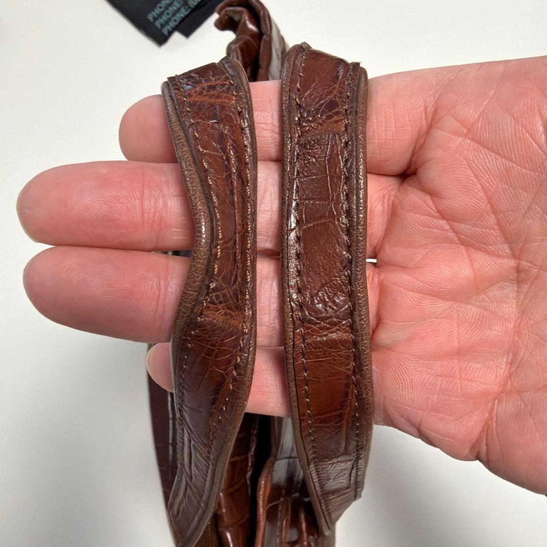 IBIZA ブラウン　ワニ革 ハンドバッグ　美品！