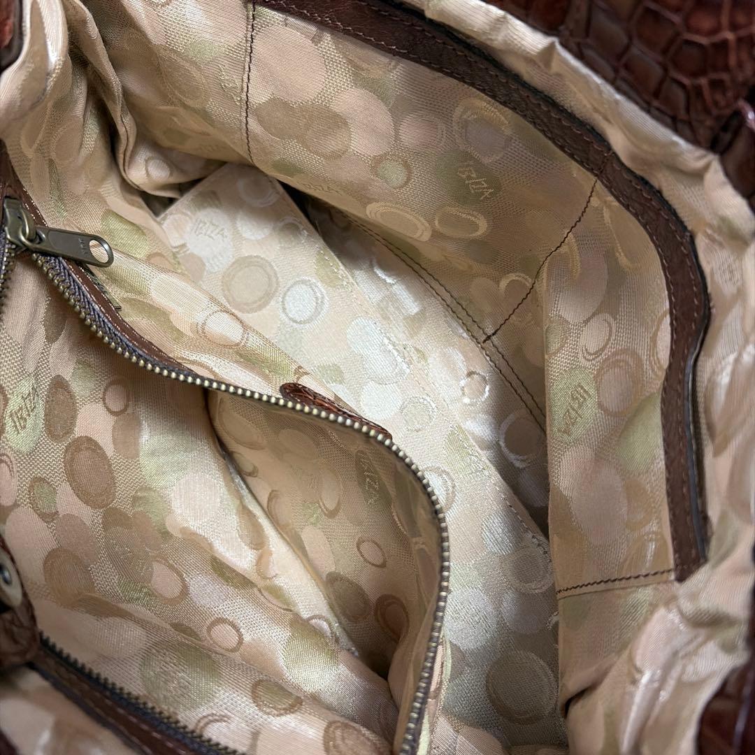 IBIZA ブラウン　ワニ革 ハンドバッグ　美品！