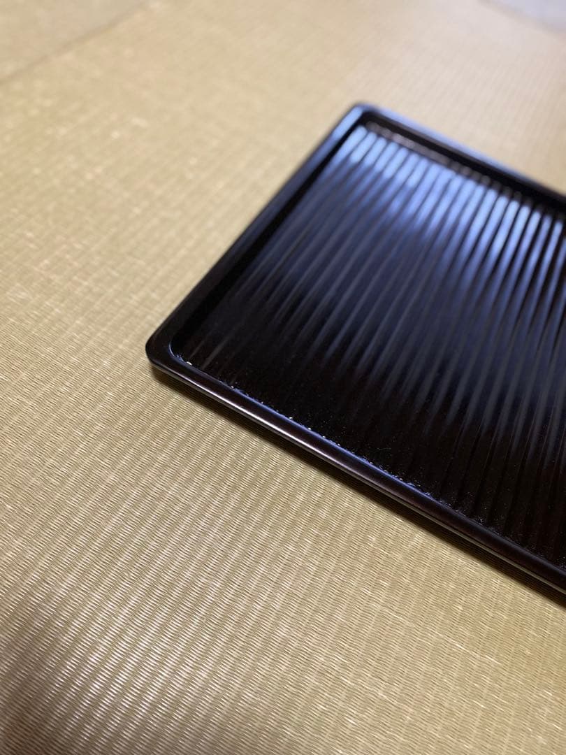桂　黒漆我谷盆　折敷