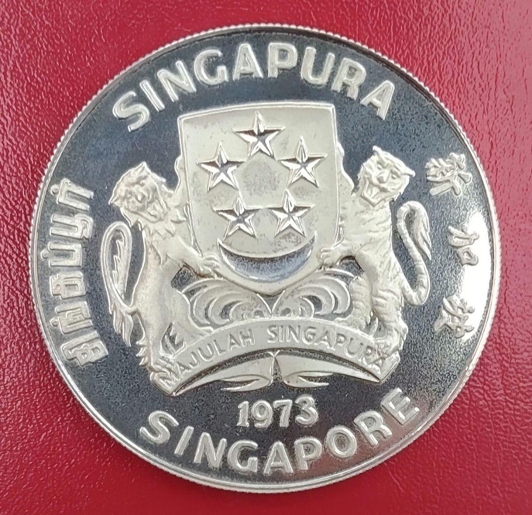 シンガポール 10ドルプルーフ銀貨 1973年