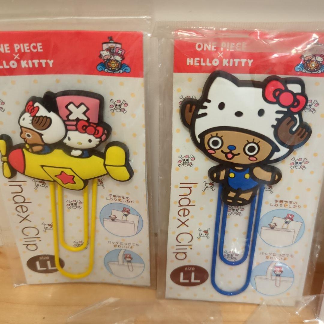 《希少》ONE PIECE ハローキティ クリップ コラボ　5セット
