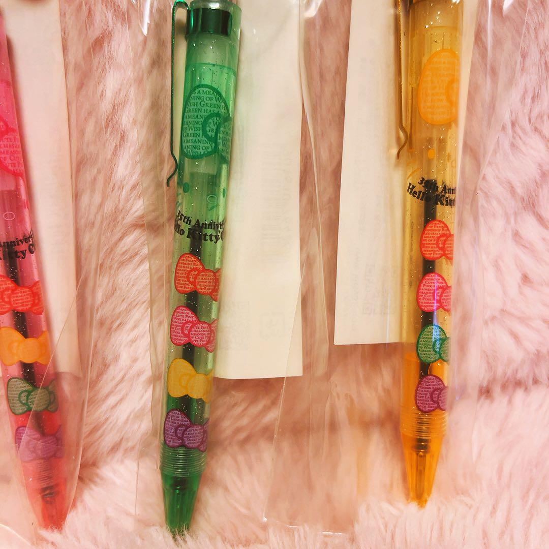 希少レア　ハローキティ　リボン　ボールペン　　2009 平成レトロ　サンリオ