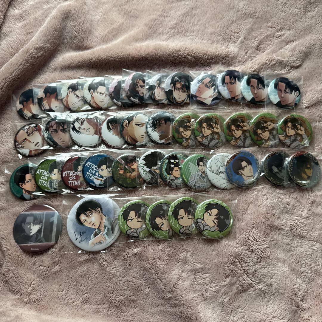 2枚目あり 進撃の巨人 缶バッジ まとめ売り リヴァイ