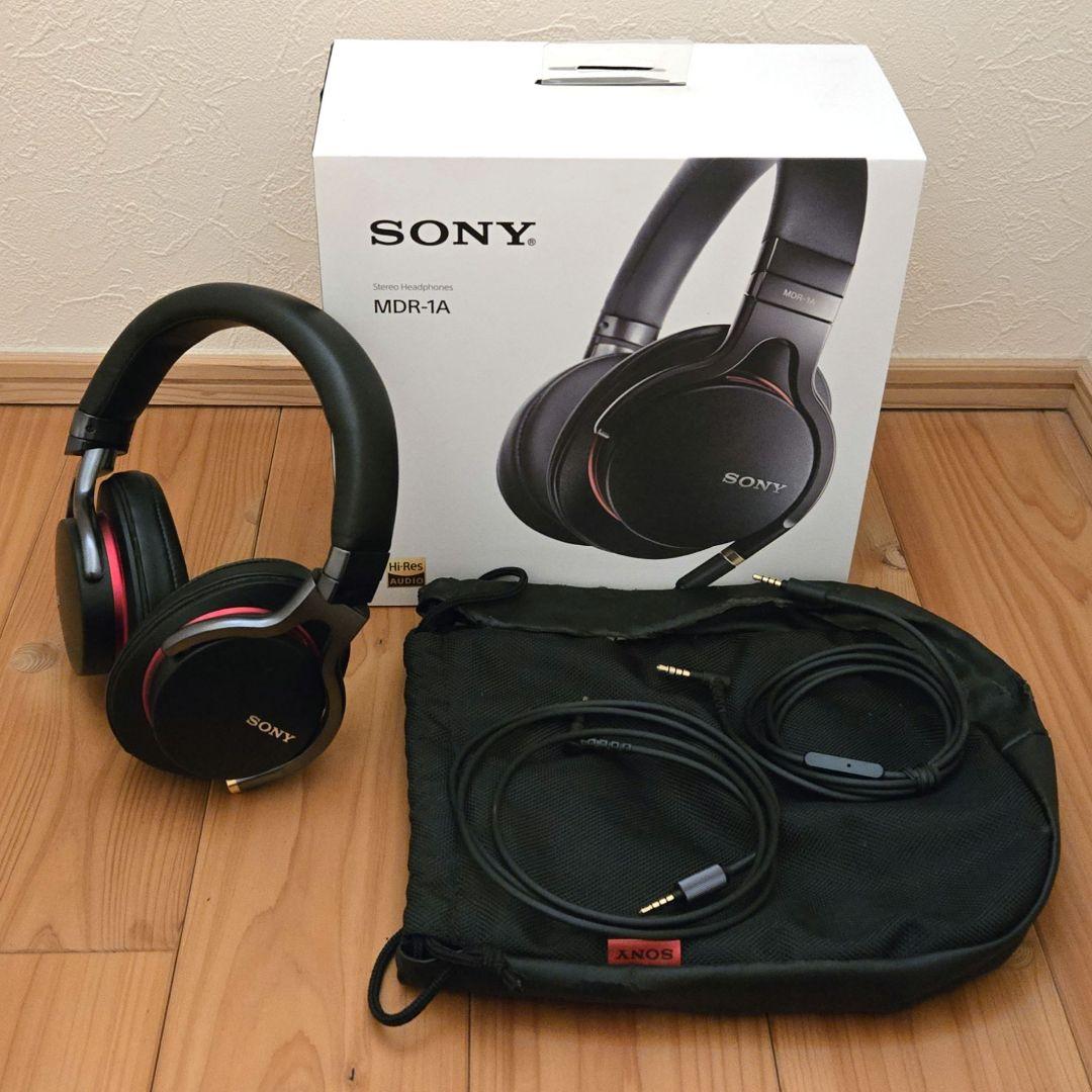 SONY MDR-1A ヘッドフォン　ハイレゾ　有線　リケーブル