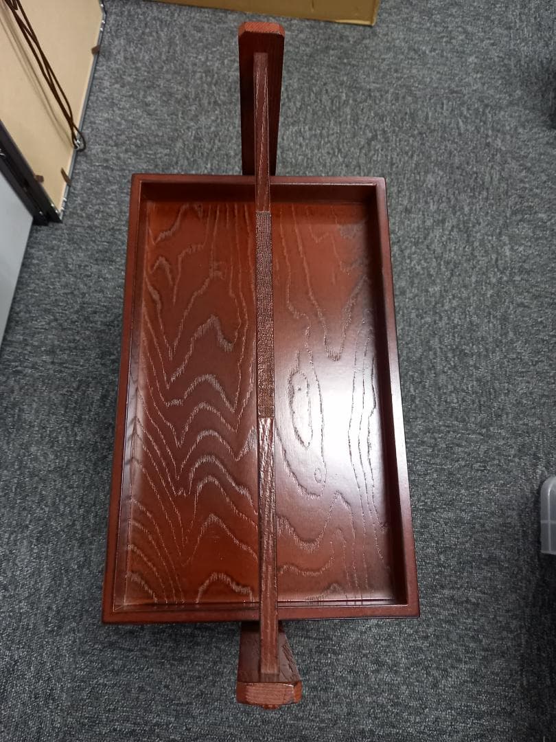 岡持　指物　漆塗り