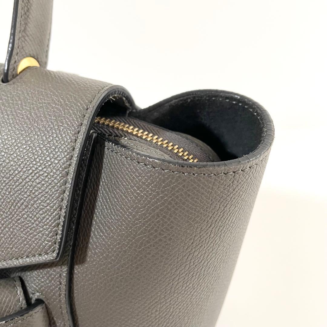 【美品】CELINE セリーヌ 2way ベルトバッグ ハンドバッグ グレー