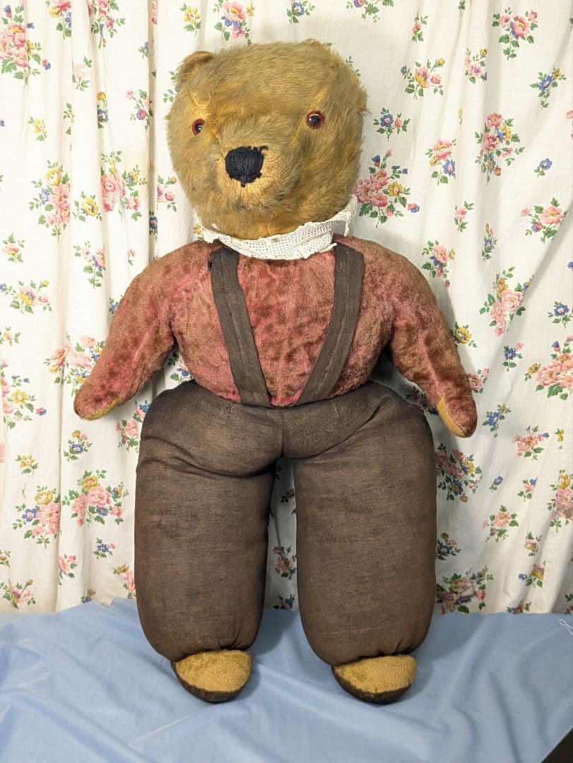 超特大 イギリス アンティーク テディベア アンティークベア　身長72cm