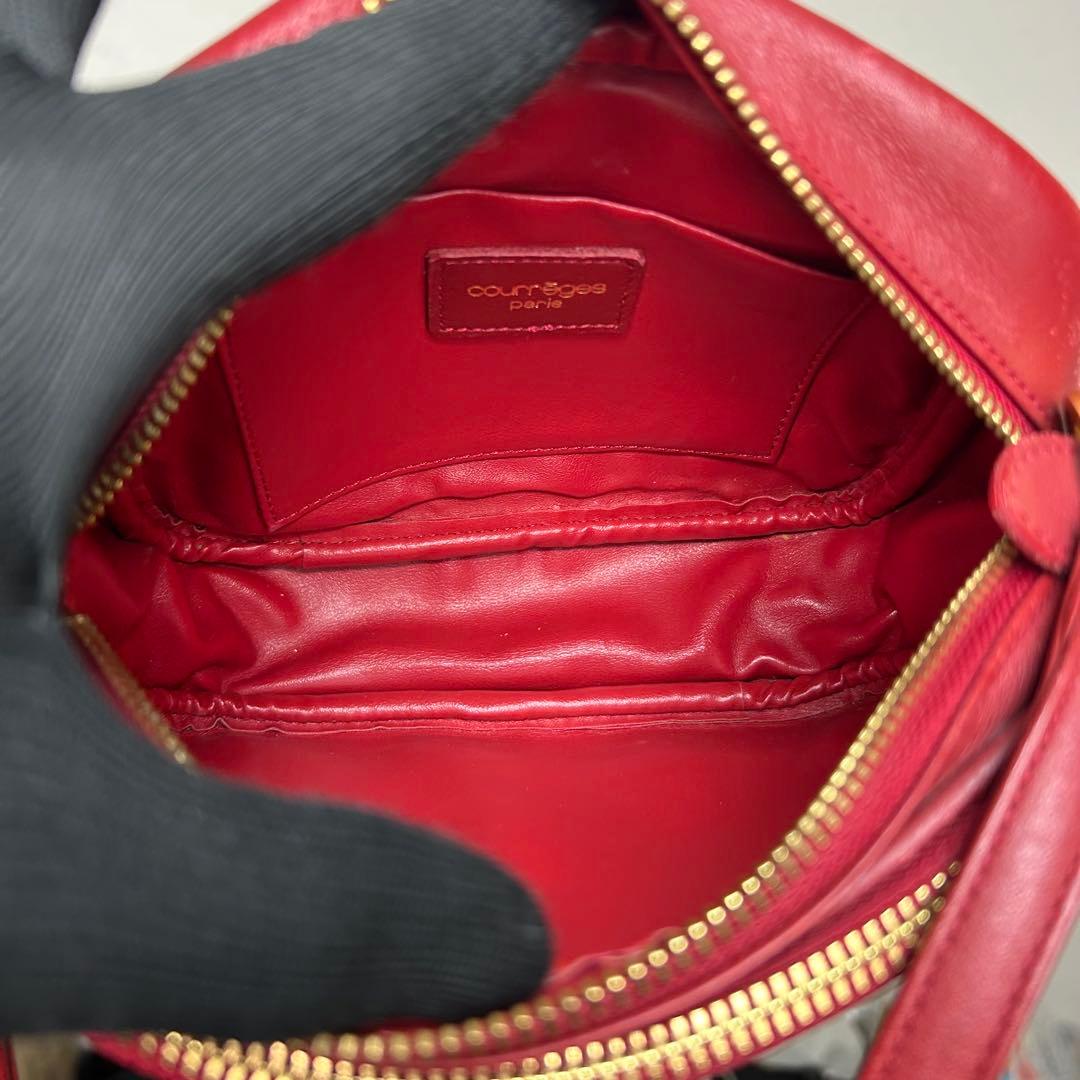 バッグ Courreges Shoulder Bag Leather Red Y2k