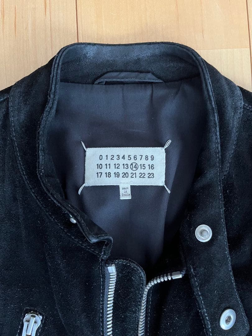 【Maison Margiela】5zip ライダース（ブラック/スエード）