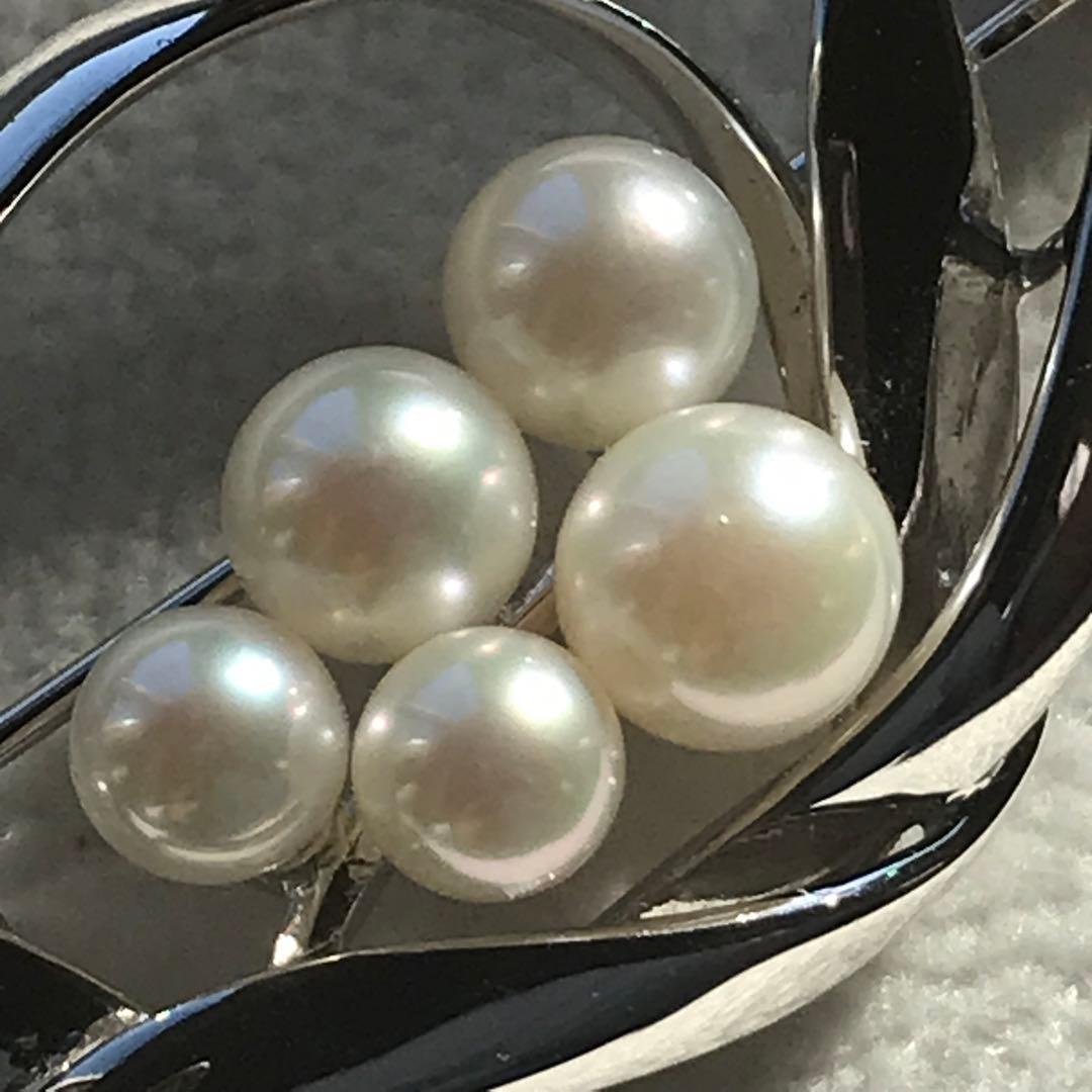 【極美品♡】ミキモト ブローチ　あこや5珠　現行品
