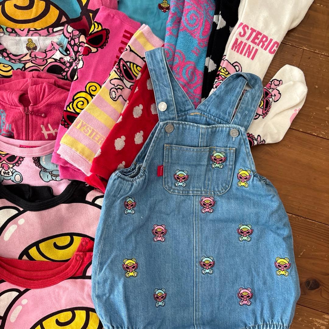 【追加済み】ヒスミニ90まとめ売り女の子向け人気のサロペ、トレーナーなど21点