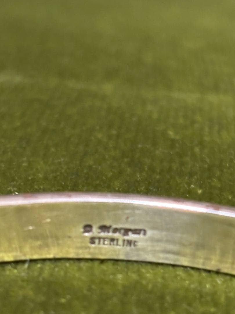 ナバホ族★ブルースモーガン バングル　Sterling Silver スタンプ