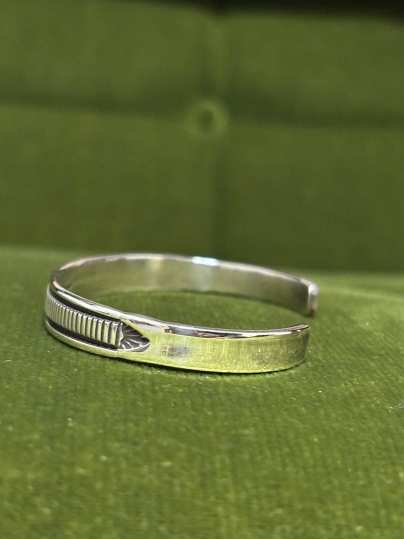 ナバホ族★ブルースモーガン バングル　Sterling Silver スタンプ