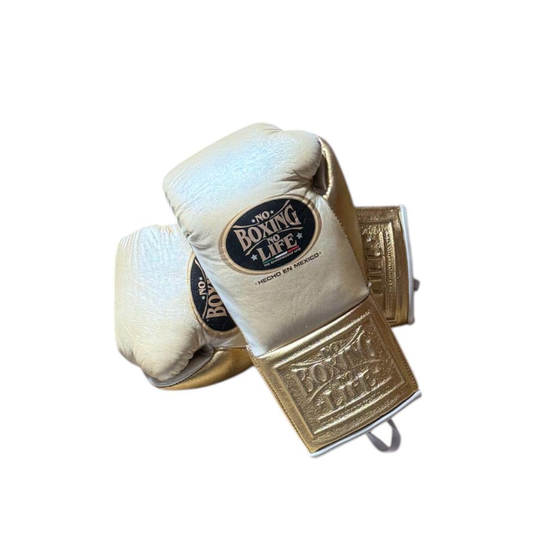NO BOXING NO LIFE ボクシンググローブ ゴールド