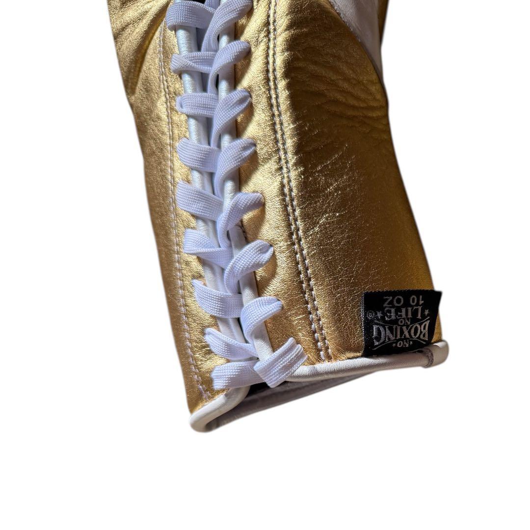 NO BOXING NO LIFE ボクシンググローブ ゴールド