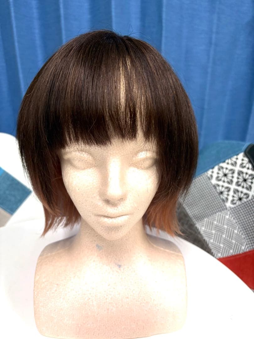 最終値下げ人毛100％インナーカラーデザインウィッグ