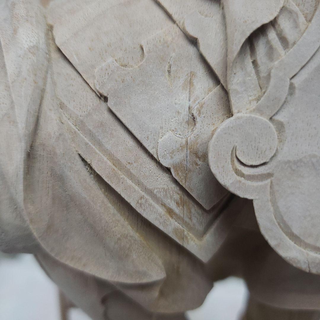 Ｂフライデー蔵出し特価魔除け金運上げ仏像★楠材毘沙門天立像1尺立★四天王の多聞天