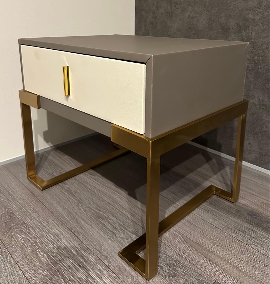 モダン グレー サイドテーブル