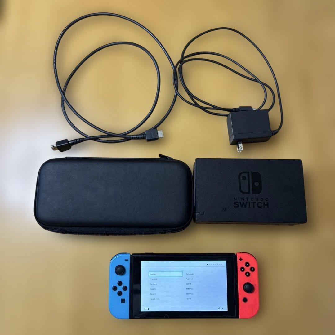 Nintendo Switch 本体 青/赤 充電器付き