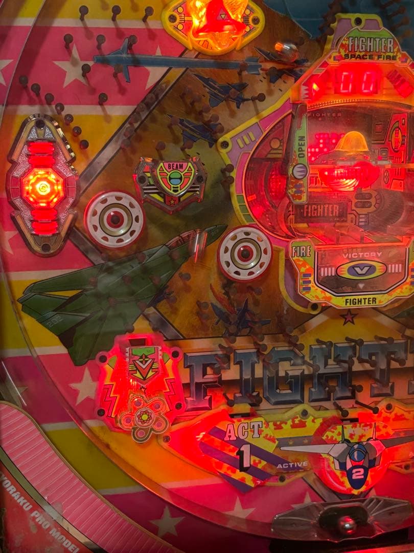 パチンコ　実機　スーパーファイター 循環機 15R羽根モノ初期　京楽 　美品