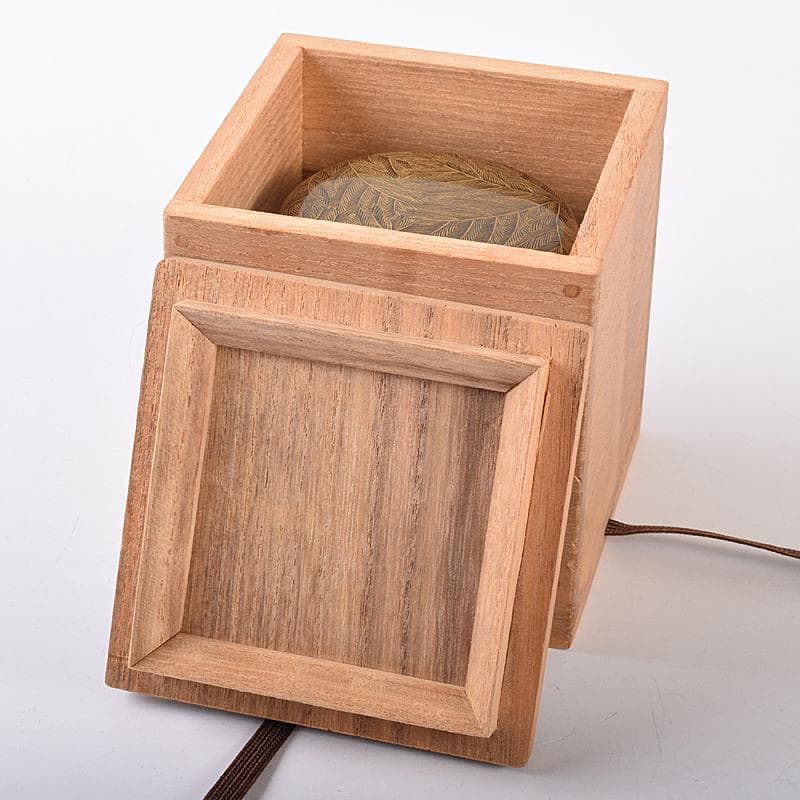 茶道具　輪島塗　峰秀堂　山崖徹郎作　沈金　しのぶ文　棗　共布共箱　V　R7967