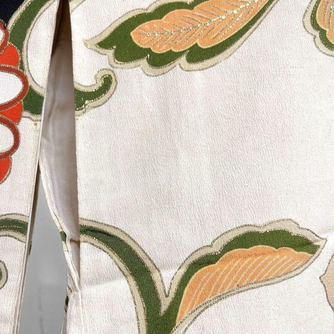 振袖　アンティーク　金駒刺繍　金彩　華紋　成人式 晴れの日 着物 045a p