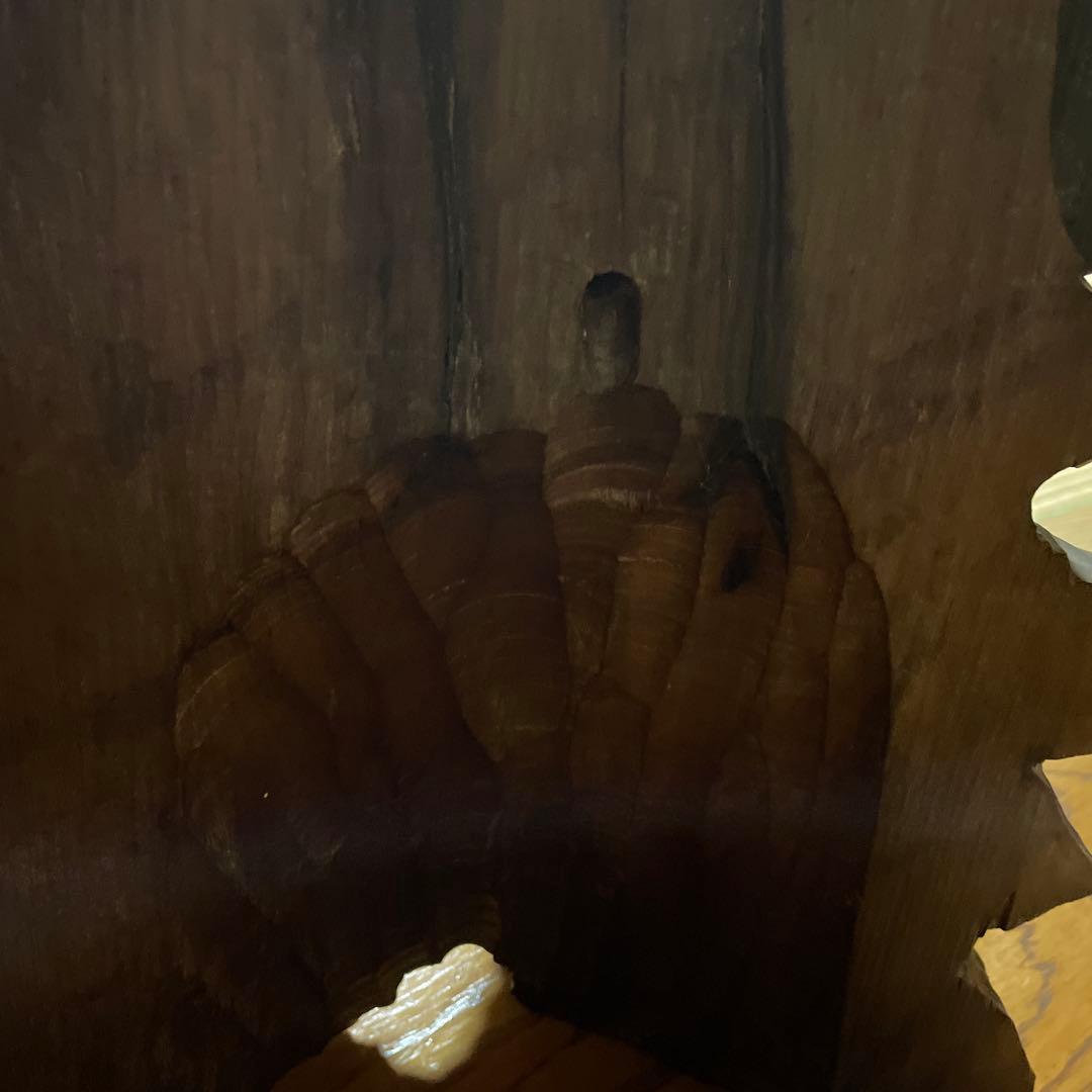 木製の彫刻置物　アイヌ　木製　白老　置物　木彫り　工芸品　手彫り