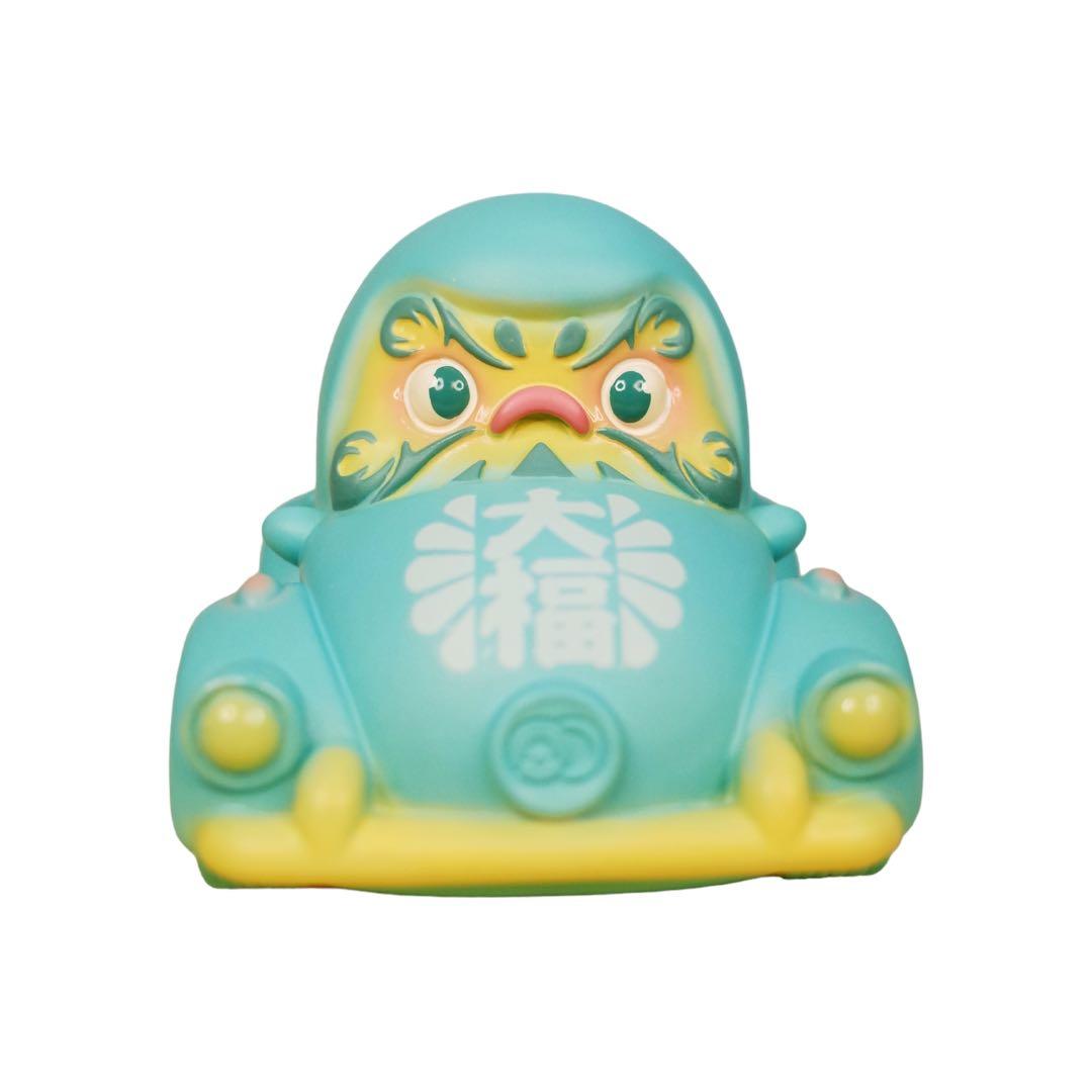 リターンカー・達磨　ダルマ　プルバック　福　開運　ソフビ　フィギュア　おもちゃ