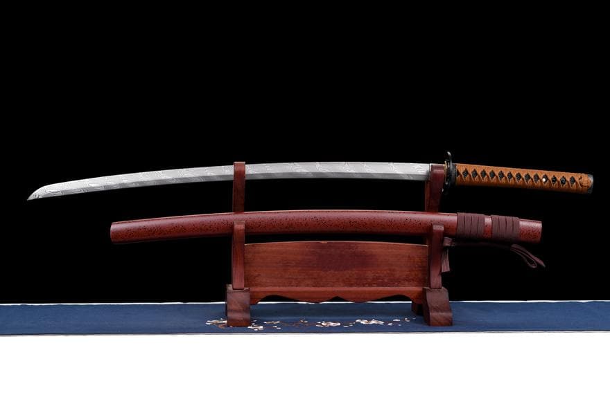 日本刀 模造刀 居合刀 斬馬刀 龍泉剣 清剣 大波ねじれ紋様侍刀【浮屠】