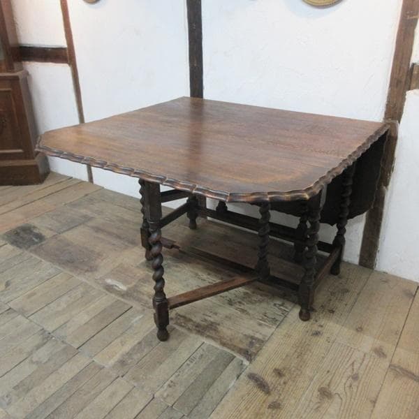 イギリス アンティーク 家具 ゲートレッグテーブル ダイニング 英国 6992d