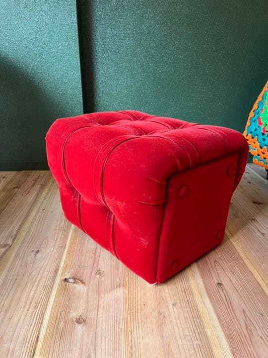 赤 椅子 スツール インテリア アンティーク ビンテージ 昭和レトロ 当時物