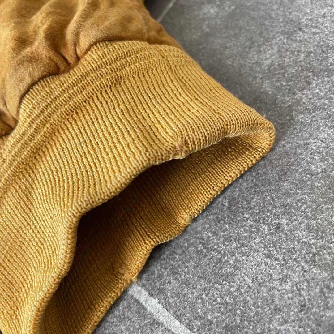 本革 ヴィンテージ スエードレザーブルゾン ユーロ古着 キャメル 56