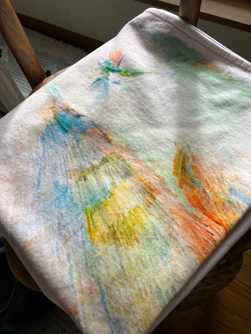 「穏やかな猫タオルケット」カネコアヤノ