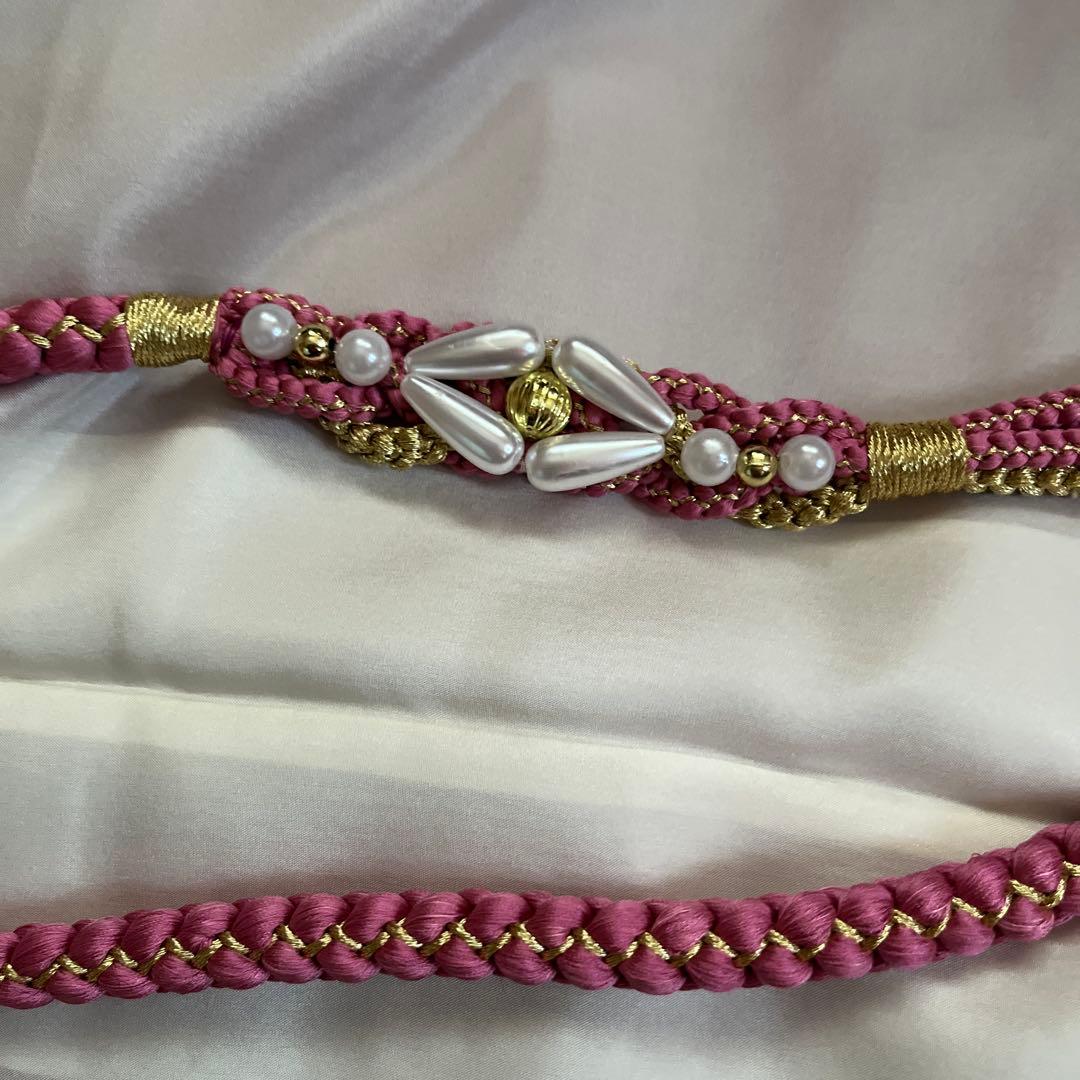 振袖セット　帯、帯締め、帯揚げ、重ね襟　　身丈165 裄丈70 袖丈113