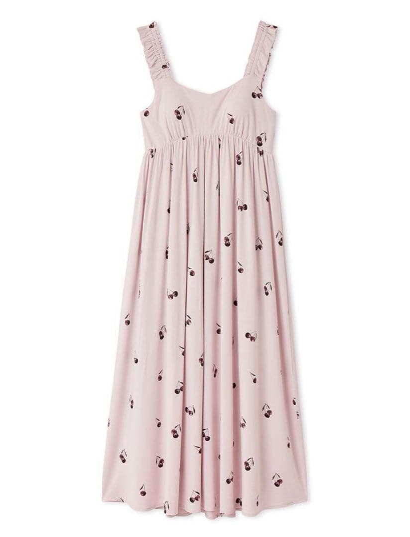 gelato pique ジェラピケ 【接触冷感】チェリー柄ワンピース ピンク