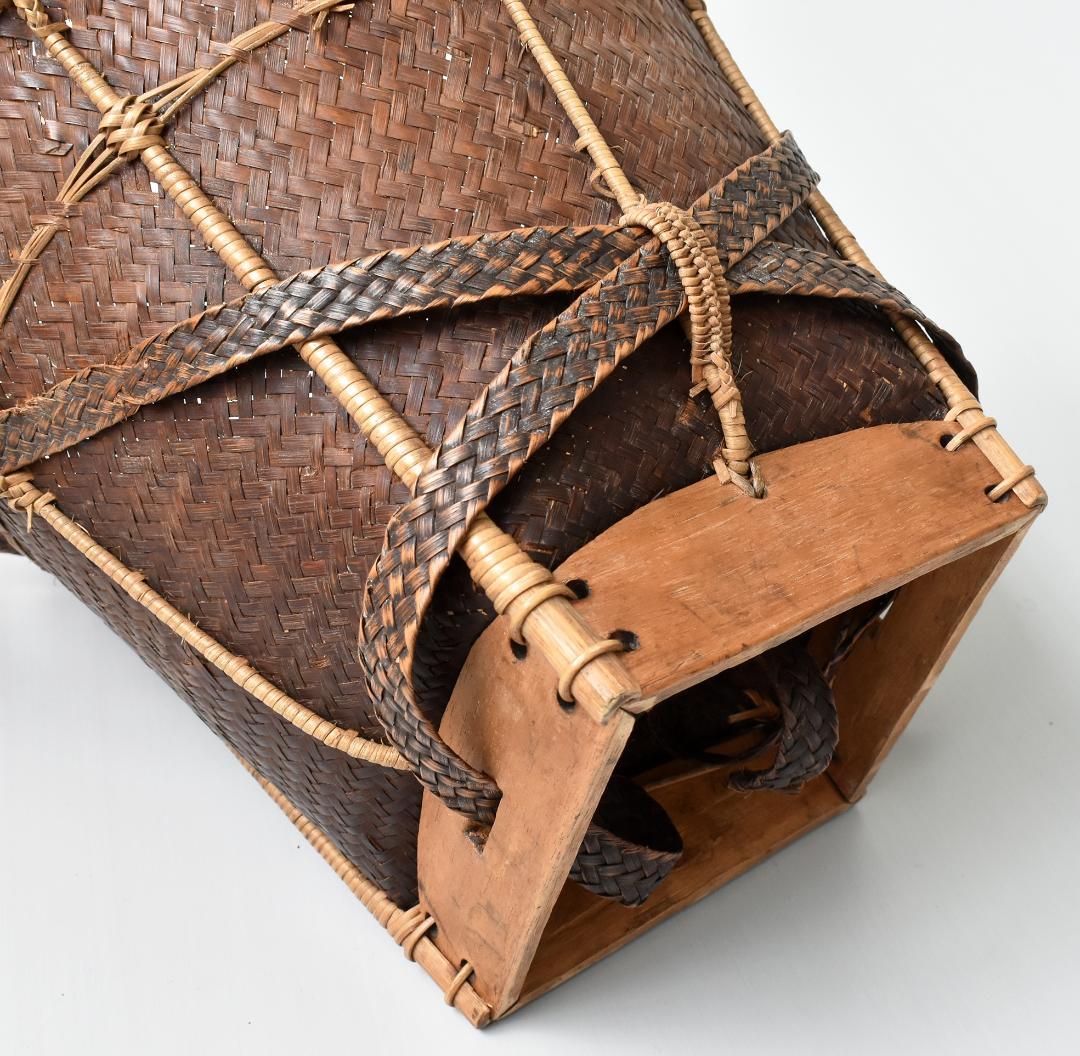 山岳少数民族 ラタン竹編籠 バスケット 竹かご 椀籠 バスケット古民芸 民藝
